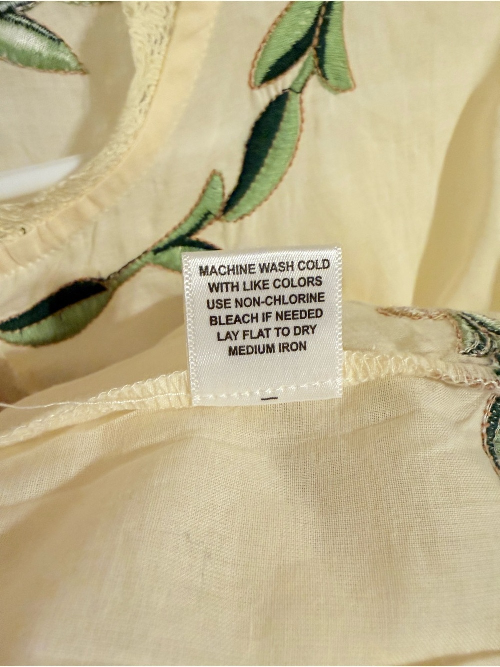 Embroidered Cream Floral Peasant Blouse by Jennifer & Grace - Picture 4 of 4